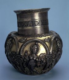 Gilded silver jug with dancing girls, Sasanian, 5th or 6th century