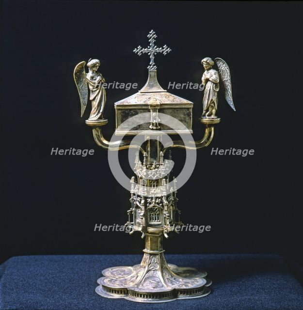 Gilded silver pyx.