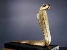 Gilded wood statue of a Netjer-Ankh (living god), Ancient Egyptian, 18th dynasty, c1333-1324 BC. Artist: Werner Forman