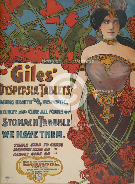 Giles' dyspepsia tablets, c1895 - 1917. Creator: Unknown.