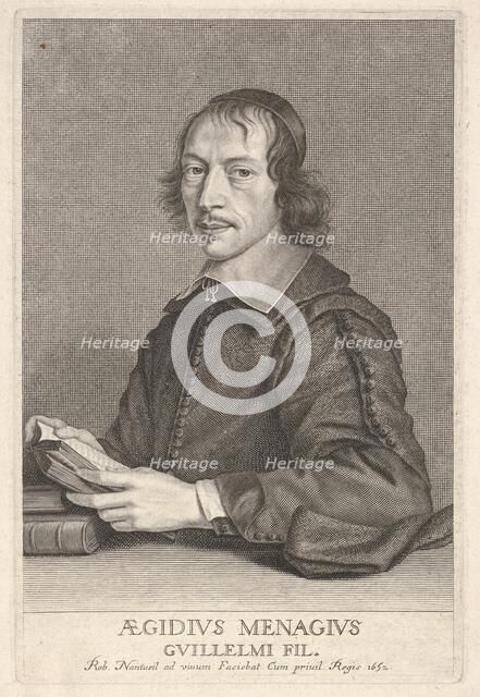 Gilles Ménage, ca. 1652. Creator: Robert Nanteuil.
