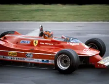 Gilles Villeneuve racing a Ferrari 312T5, British Grand Prix, Brands Hatch, 1980