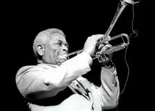 Gillespie Dizzy, Royal Festival Hall, London, July 1985. Artist: Brian O'Connor