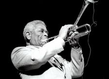 Gillespie Dizzy, Royal Festival Hall, London, July 1985. Artist: Brian O'Connor