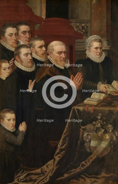 Gillis de Smidt and Seven Children, 1575. Creator: Adriaen Thomasz Key.