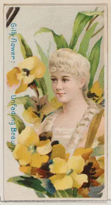 Gilly-flower: Unfading Beauty, from the series Floral Beauties and Language of Flowers (N7..., 1892. Creator: Donaldson Brothers