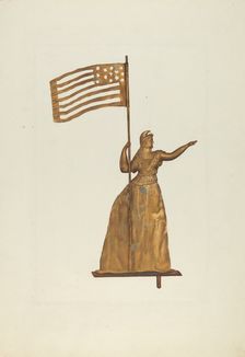 Gilt Weather Vane, 1935/1942. Creator: Frances Cohen