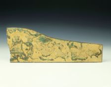 Gilt-bronze applique fragment, Eastern Han dynasty, China, 25 AD-220 AD. Creator: Unknown