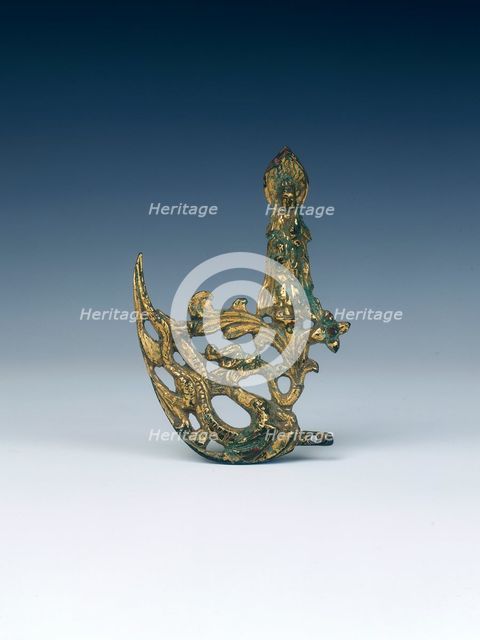 Gilt-bronze applique, Northern or Eastern Wei dynasty, China, 386-550. Creator: Unknown.