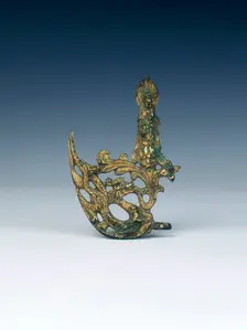 Gilt-bronze applique, Northern or Eastern Wei dynasty, China, 386-550. Creator: Unknown