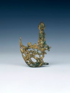 Gilt-bronze applique, Northern or Eastern Wei dynasty, China, 386-550. Creator: Unknown
