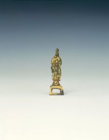 Gilt bronze Avalokitesvara, Sui dynasty, China, 581-618 AD. Creator: Unknown