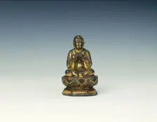 Gilt bronze Buddha, China, 10th century. Creator: Unknown