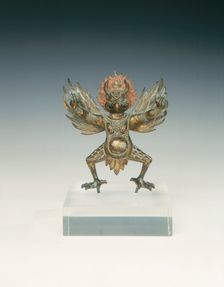 Gilt bronze garuda, Tibet, 17th century. Creator: Unknown