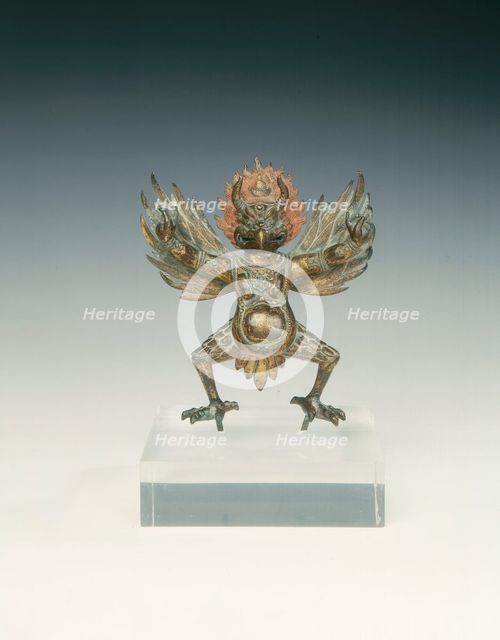 Gilt bronze garuda, Tibet, 17th century. Creator: Unknown.