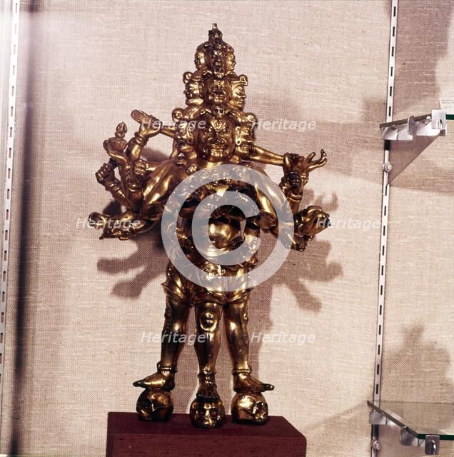 Gilt Bronze Figure of a Dharmapala, Yuan Dynasty, 1279-1368. Artist: Unknown.