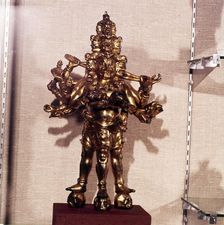 Gilt Bronze Figure of a Dharmapala, Yuan Dynasty, 1279-1368