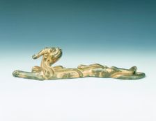 Gilt bronze one-horned kui dragon applique, Ming dynasty, China, c16th century. Creator: Unknown