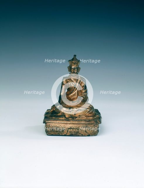 Gilt bronze Lama, Tibet, 17th century. Creator: Unknown.