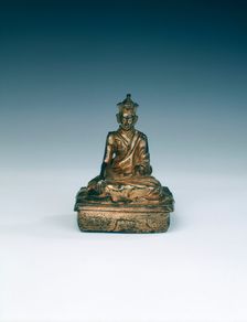 Gilt bronze Lama, Tibet, 17th century. Creator: Unknown