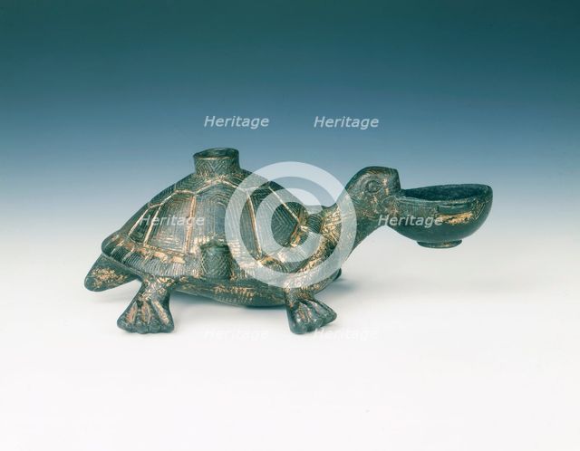 Gilt bronze lamp in the form of a tortoise, Six Dynasties period, China, 4th-5th century. Artist: Unknown