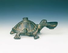 Gilt bronze lamp in the form of a tortoise, Six Dynasties period, China, 4th-5th century