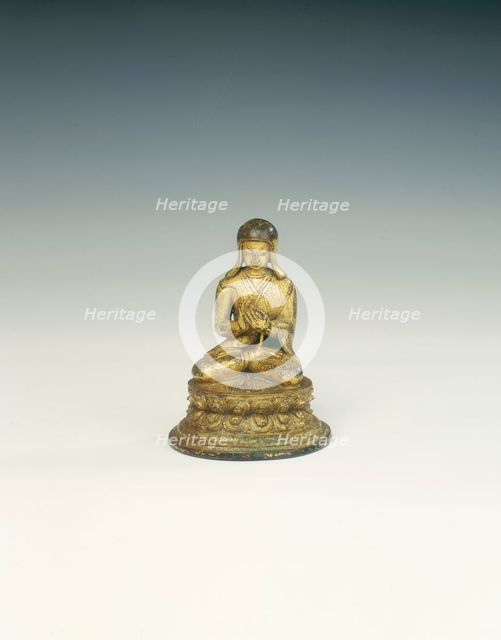 Gilt bronze Sakya Lama, Tibet, 17th century. Creator: Unknown.
