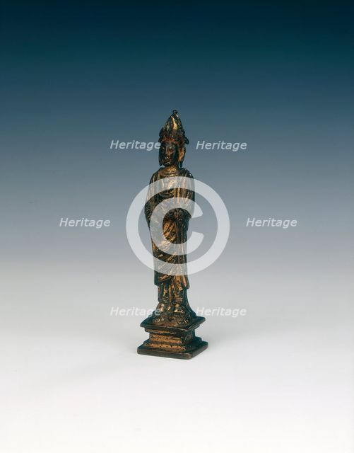 Gilt bronze standing figure, probably Guanyin, Liao dynasty, China, 11th century. Artist: Unknown