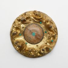 Gilt bronze plaque with animals in a landscape, Early Western Han dynasty, ca. 2nd century BCE. Creator: Unknown
