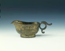 Gilt bronze vessel with ring handle, late Ming dynasty, China, 1550-1644