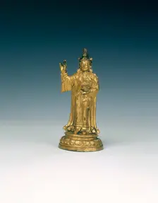 Gilt brass Guanyin, late Ming dynasty, China, 1550-1644. Creator: Unknown