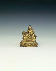 Gilt-copper figure of Kubera, Tibet, 18th century. Creator: Unknown