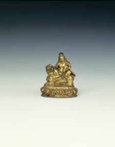 Gilt-copper figure of Kubera, Tibet, 18th century. Creator: Unknown