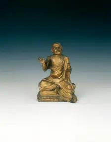 Gilt-copper figure of Kubera, Tibet, 18th century. Creator: Unknown