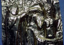 Gilt panel of King Harald's baptism probably Harald Hardrada (c.1015 -1066)