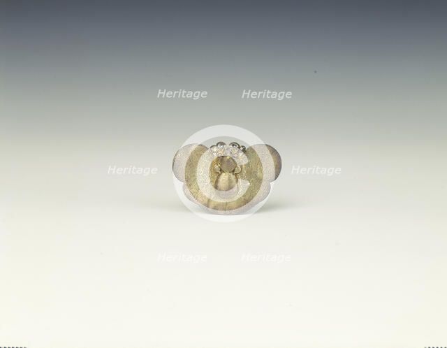 Gilt silver filigree moth hair ornament, Qing dynasty, China, late 18th century. Artist: Unknown