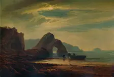 Gilter's Point, Tenby, by Moonlight 1872-1874, (1935). Artist: Arthur Gilbert