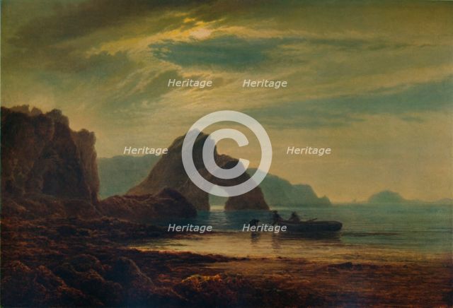 'Gilter's Point, Tenby, by Moonlight', 1872-1874, (1935). Artist: Arthur Gilbert.