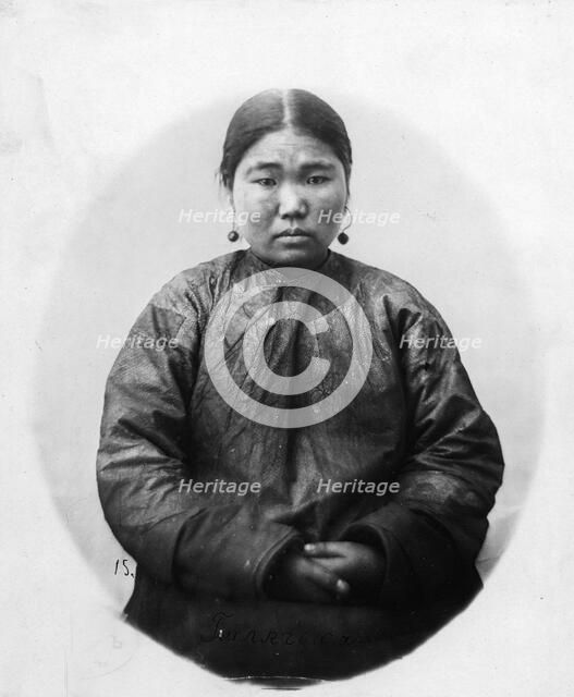 Gilyachka in a suit made of fish skin, 1865-1871. Creator: VV Lanin.