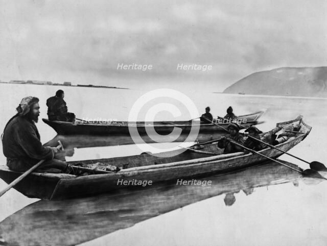 Gilyak boats, 1865-1871. Creator: VV Lanin.