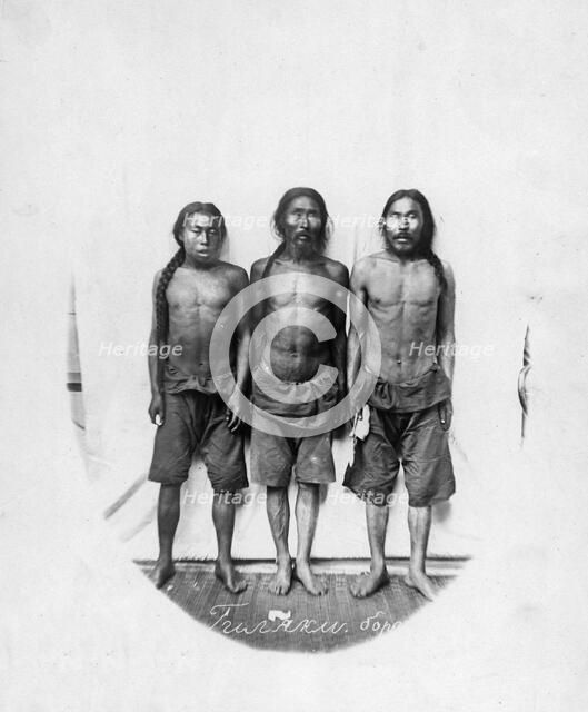 Gilyak fighters, 1865-1871. Creator: VV Lanin.