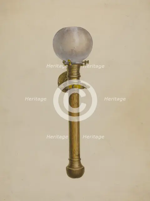 Gimble Candle Lamp, c. 1936. Creator: James M. Lawson.