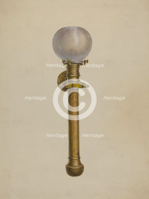 Gimble Candle Lamp, c. 1936. Creator: James M. Lawson.