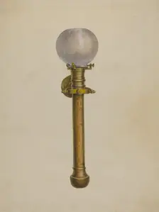 Gimble Candle Lamp, c. 1936. Creator: James M. Lawson