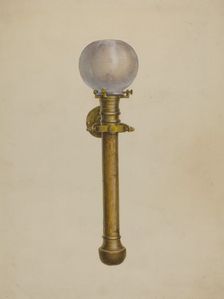 Gimble Candle Lamp, c. 1936. Creator: James M. Lawson