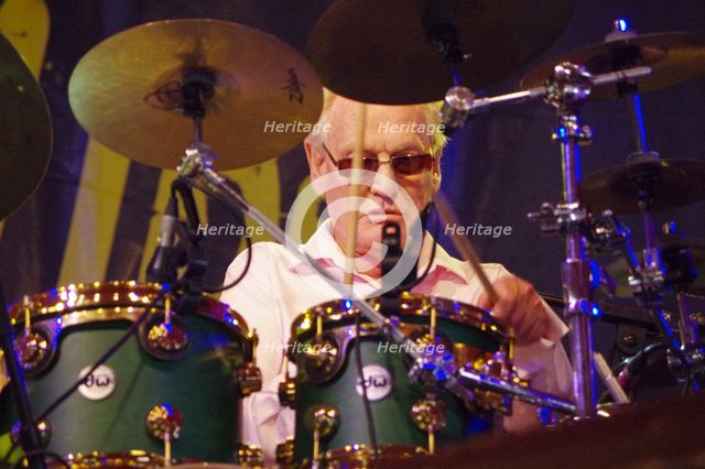 Ginger Baker, Love Supreme Jazz Festival, Glynde Place, East Sussex, 2015. Artist: Brian O'Connor.