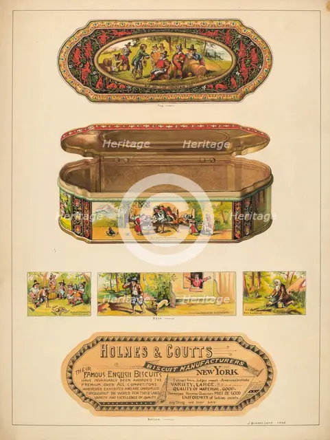 Ginger Box Tin, c. 1938. Creator: J. Howard Iams.