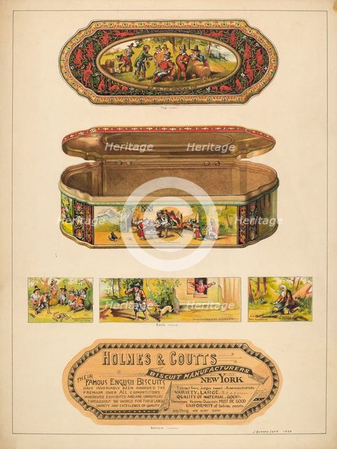 Ginger Box Tin, c. 1938. Creator: J. Howard Iams.