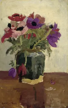 Ginger Pot with Anemones, c.1900-c.1923. Creator: George Hendrik Breitner
