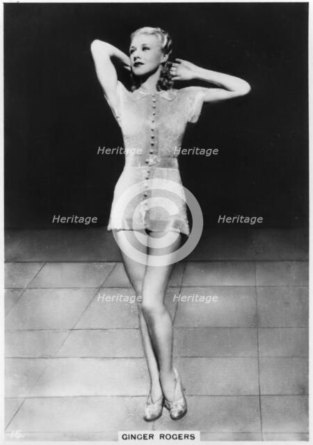 Ginger Rogers, American actress, dancer and singer, c1938. Artist: Unknown